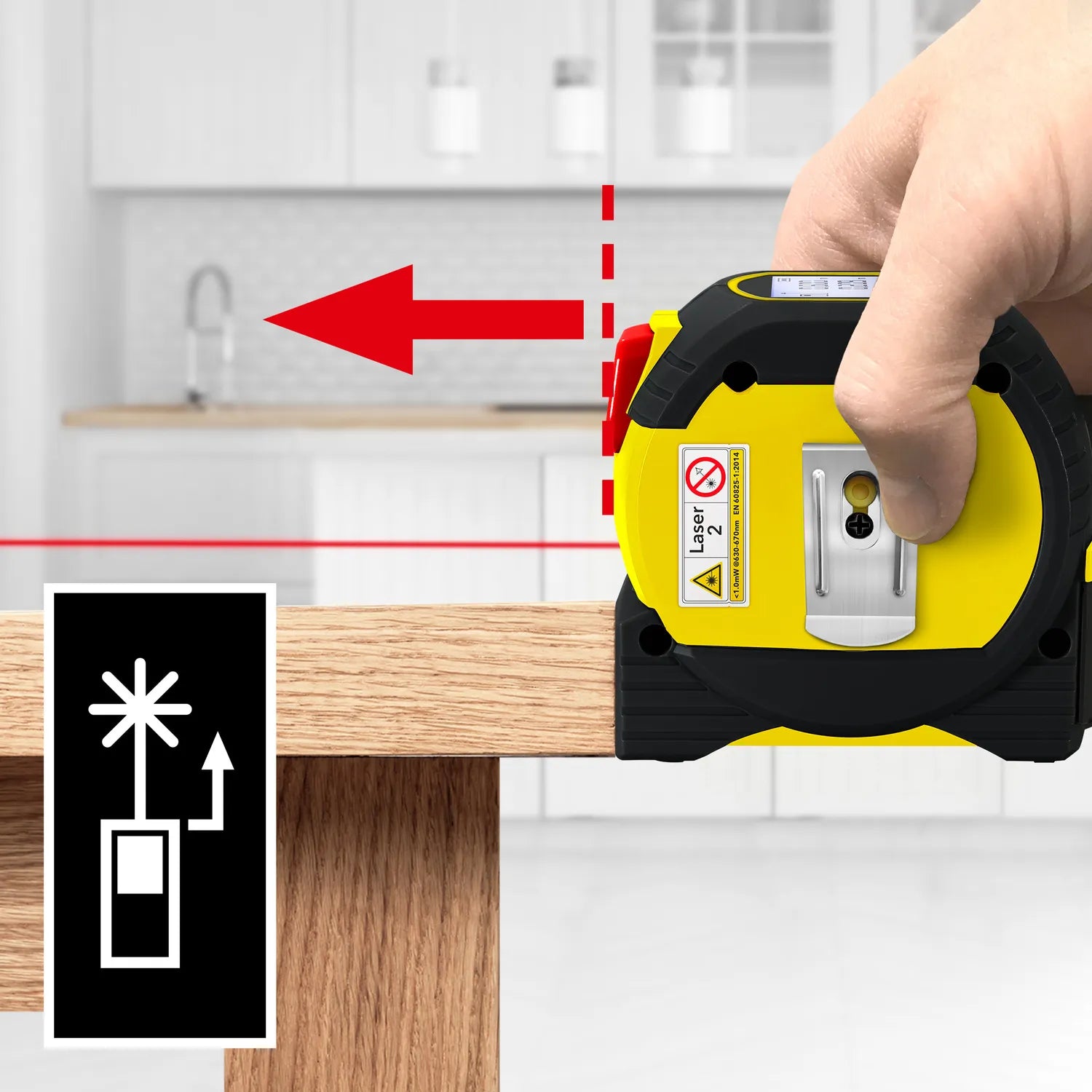RooYard™ 3 In 1 Laser Tape Measure